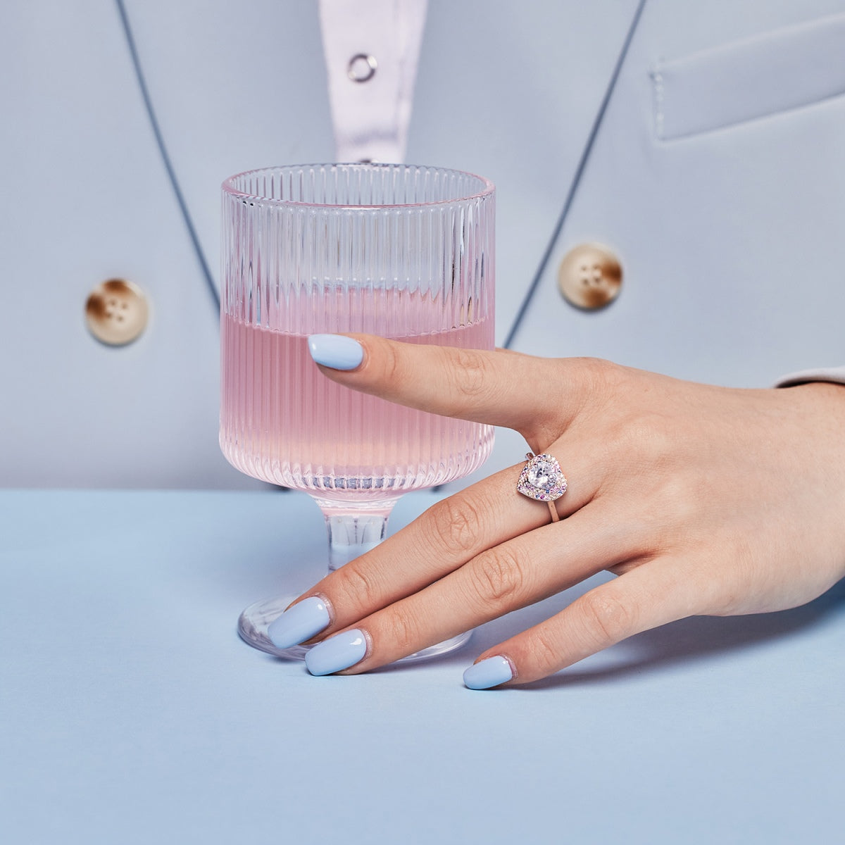 [Elowen Jewels]Delicate Ebullient Heart Shape Wedding Ring