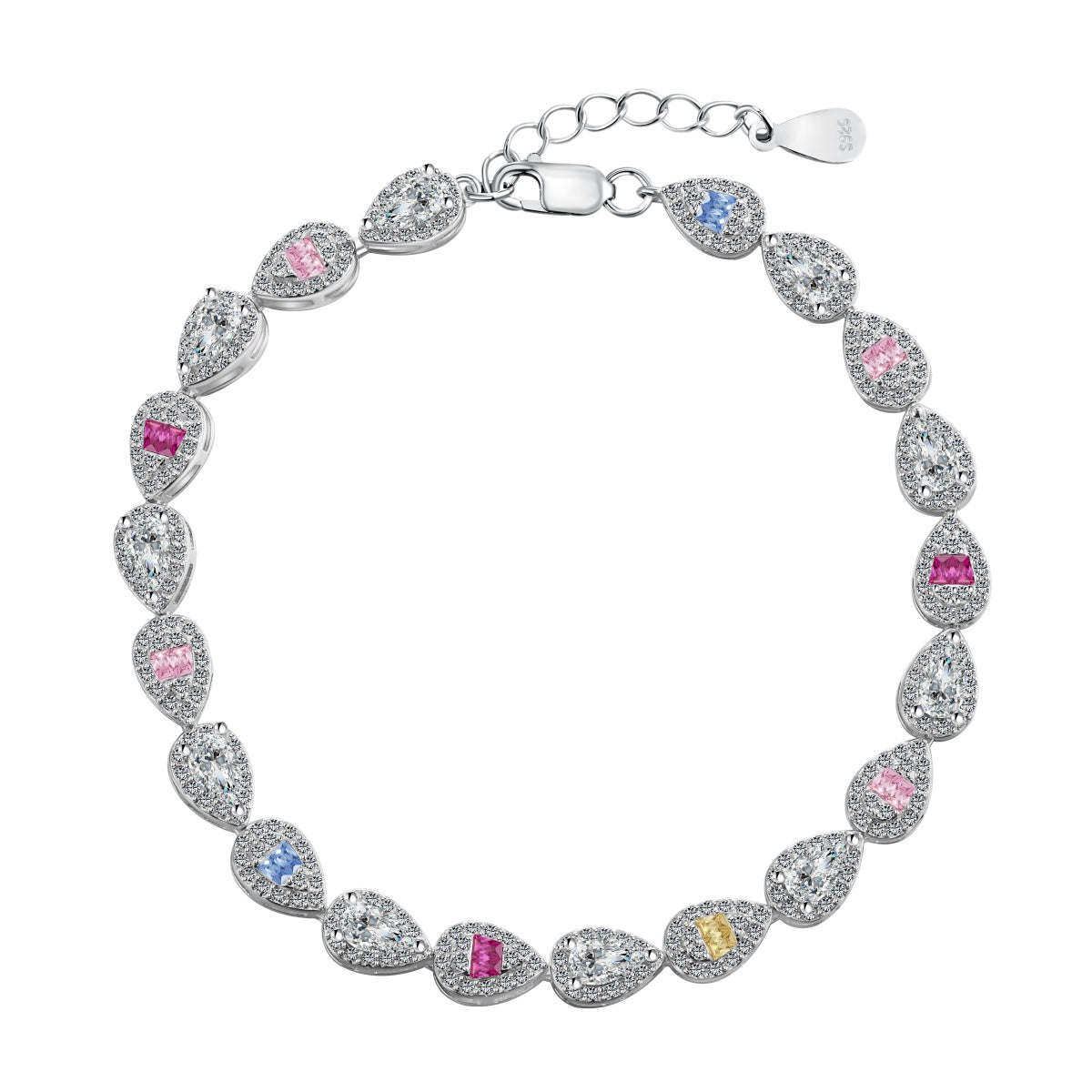 [Elowen Jewels]0.25 Carat Radiant Water Drop Shape Daily Bracelet