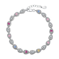 [Elowen Jewel]0.25 Carat Radiant Water Drop Shape Daily Bracelet