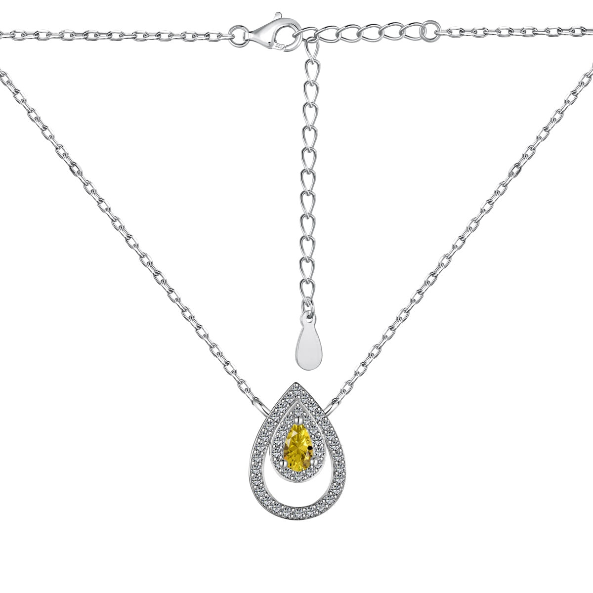 [Elowen Jewels]Sparkling Pear Cut Necklace