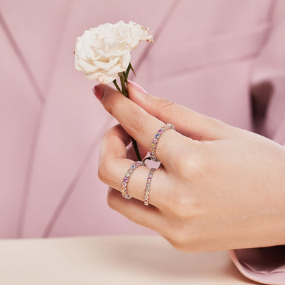 [Elowen Jewels]Radiant Sparkling Round Cut Daily Ring