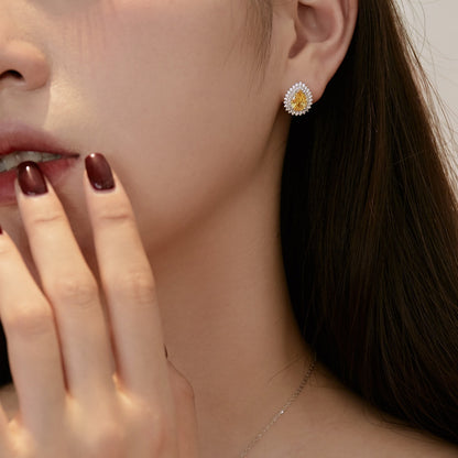[Elowen Jewels]Delicate Gorgeous Pear Cut Daily Earrings