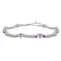[Elowen Jewel]Romantic Heart Shape Round Cut Lover Bracelet