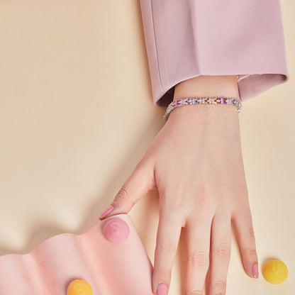 [Elowen Jewels]Radiant Colorful Emerald Cut Party Bracelet