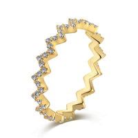 [Elowen Jewel]Delicate Enchanting Wave Shape Daily Ring