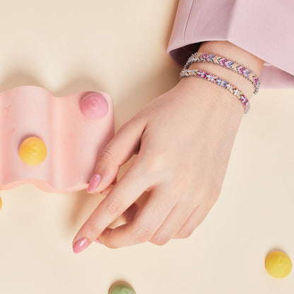 [Elowen Jewels]Ornate Sparkling Round Cut Party Bracelet
