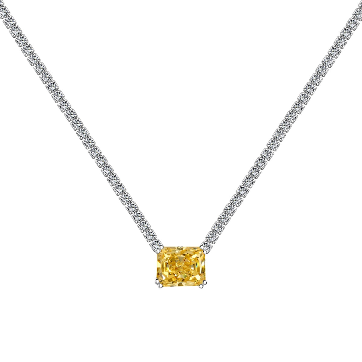 [Elowen Jewels]4.0 Carat Elegant Radiant Cut Necklace