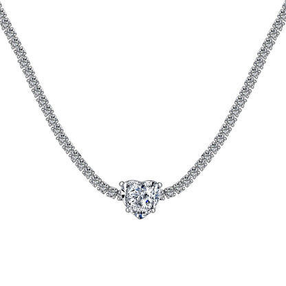 [Elowen Jewels]2.0 Carat Sparkling Tennis Heart Cut Necklace