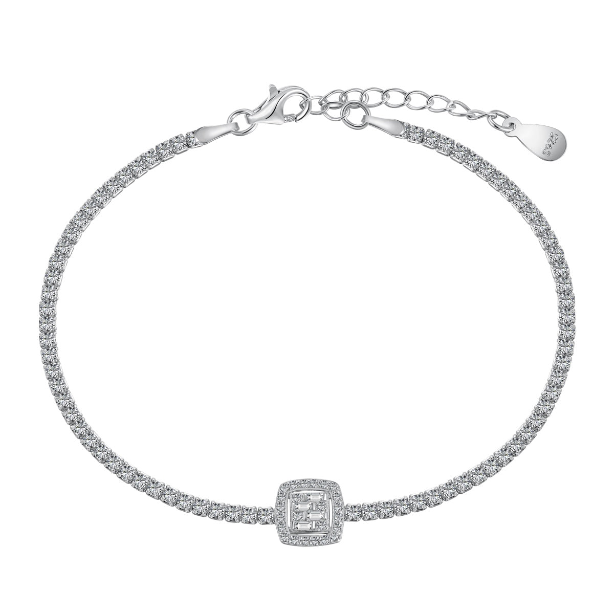 [Elowen Jewels]Luxurious Dazzling Square Shape Banquet Bracelet