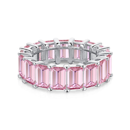 [Elowen Jewels]0.75 Carat Elegant Emerald Cut Tennis Ring