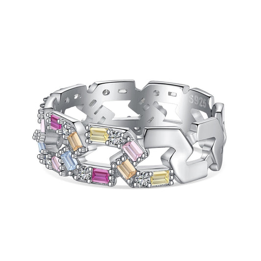 [Elowen Jewels]Sparkling Vibrant Emerald Cut Daily Ring