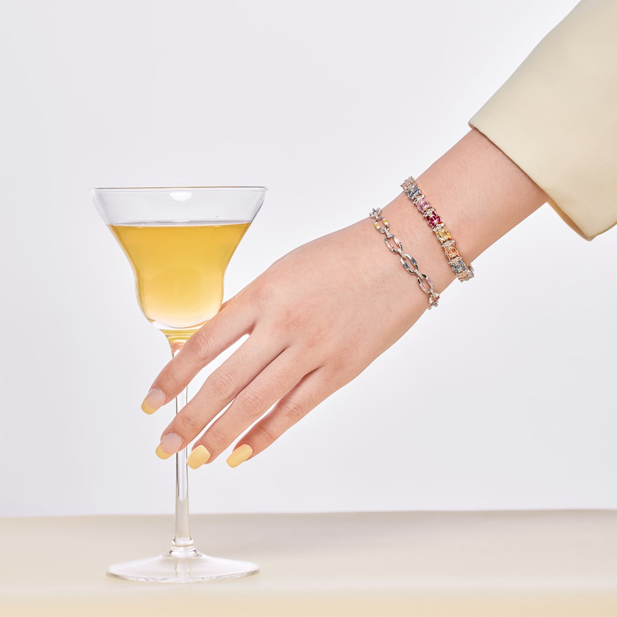 [Elowen Jewels]Delicate Colorful Multi Cut Party Bracelet
