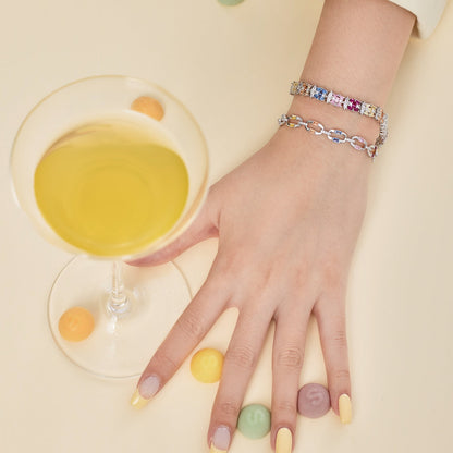 [Elowen Jewels]Delicate Colorful Multi Cut Party Bracelet