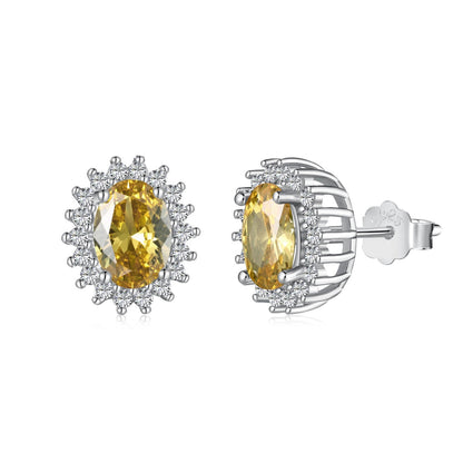 [Elowen Jewels]Delicate Radiant Oval Cut Daily Earrings