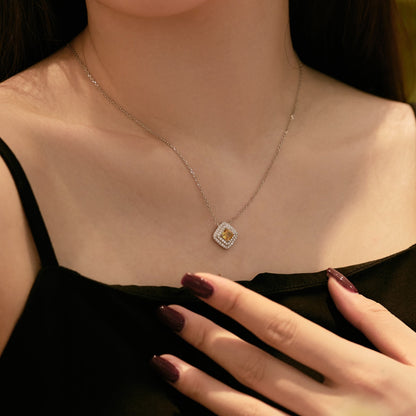 [Elowen Jewels]Sparkling Asscher Cut Necklace