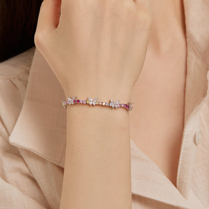 [Elowen Jewels]Ornate Colorful Butterfly Shape Round Cut Daily Bracelet
