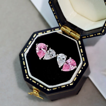 [Elowen Jewels]Dazzling Elegant Heart Cut Lover Earrings