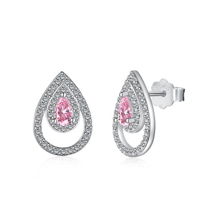 [Elowen Jewels]Sparkling Delicate Water Drop Shape Daily Earrings