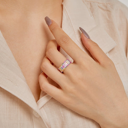 [Elowen Jewels]Dazzling Colorful Radiant Cut Party Ring