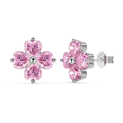 [Elowen Jewels]Four-Leaf Clover Ball Earrings