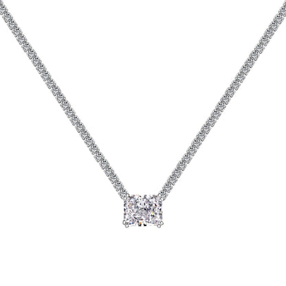 [Elowen Jewels]4.0 Carat Elegant Radiant Cut Necklace