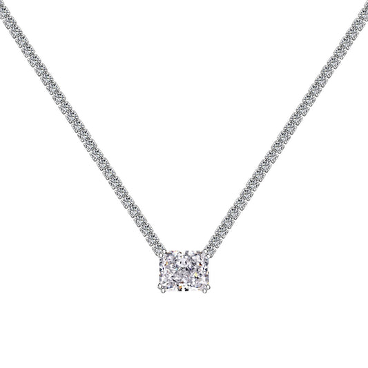 [Elowen Jewels]4.0 Carat Elegant Radiant Cut Necklace