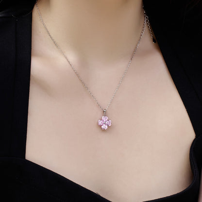 [Elowen Jewels]Heart-Shaped Four-Leaf Clover Bead Necklace