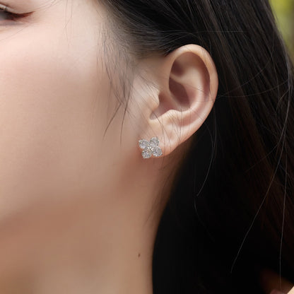 [Elowen Jewels]Four-Leaf Clover Eight-Pointed Star Earrings