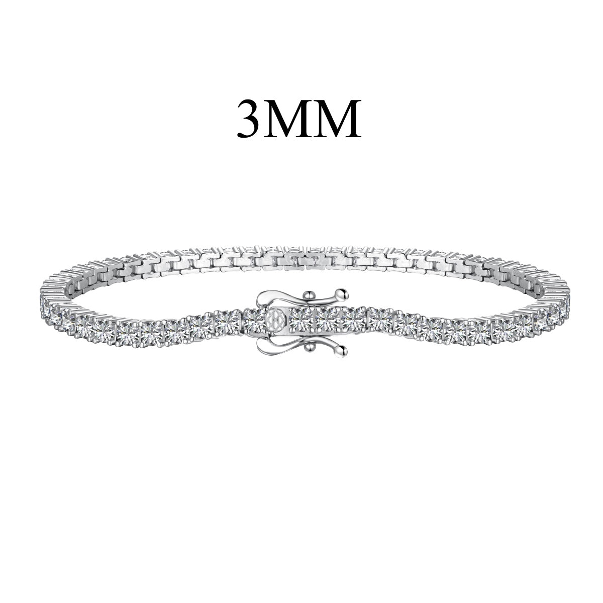 [Elowen Jewels]Dainty Charming Round Cut Tennis Bracelet