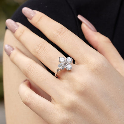 [Elowen Jewels]Four-Leaf Clover Eight-Pointed Star Ring