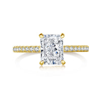 [Elowen Jewel]2.0 Carat Dazzling Sparkling Radiant Cut Party Ring