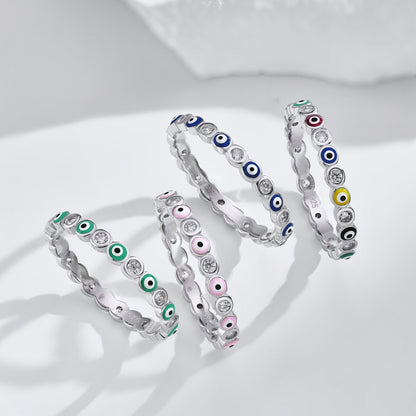 [Elowen Jewels]Sparkling Vibrant Round Shape Daily Ring