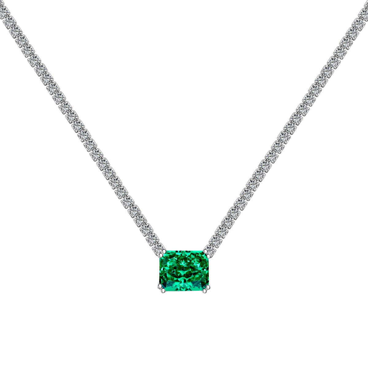 [Elowen Jewels]4.0 Carat Elegant Radiant Cut Necklace