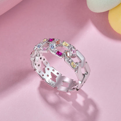 [Elowen Jewels]Sparkling Vibrant Emerald Cut Daily Ring