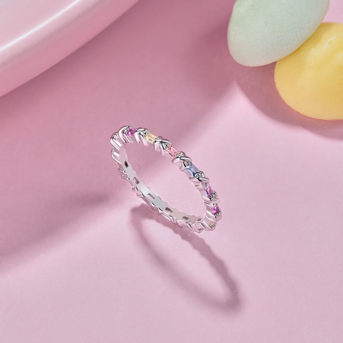 [Elowen Jewels]Charming Colorful Round Cut Daily Ring