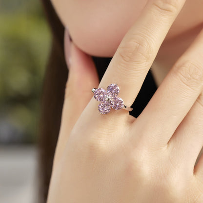 [Elowen Jewels]Four-Leaf Clover Eight-Pointed Star Ring