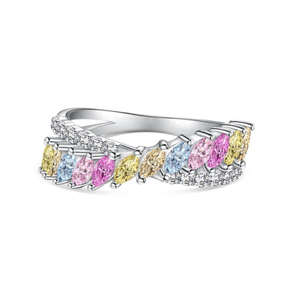 [Elowen Jewels]Unique Colorful Marquise Cut Daily Ring