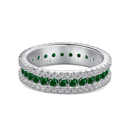 [Elowen Jewels]Delicate Colorful Round Cut Daily Ring