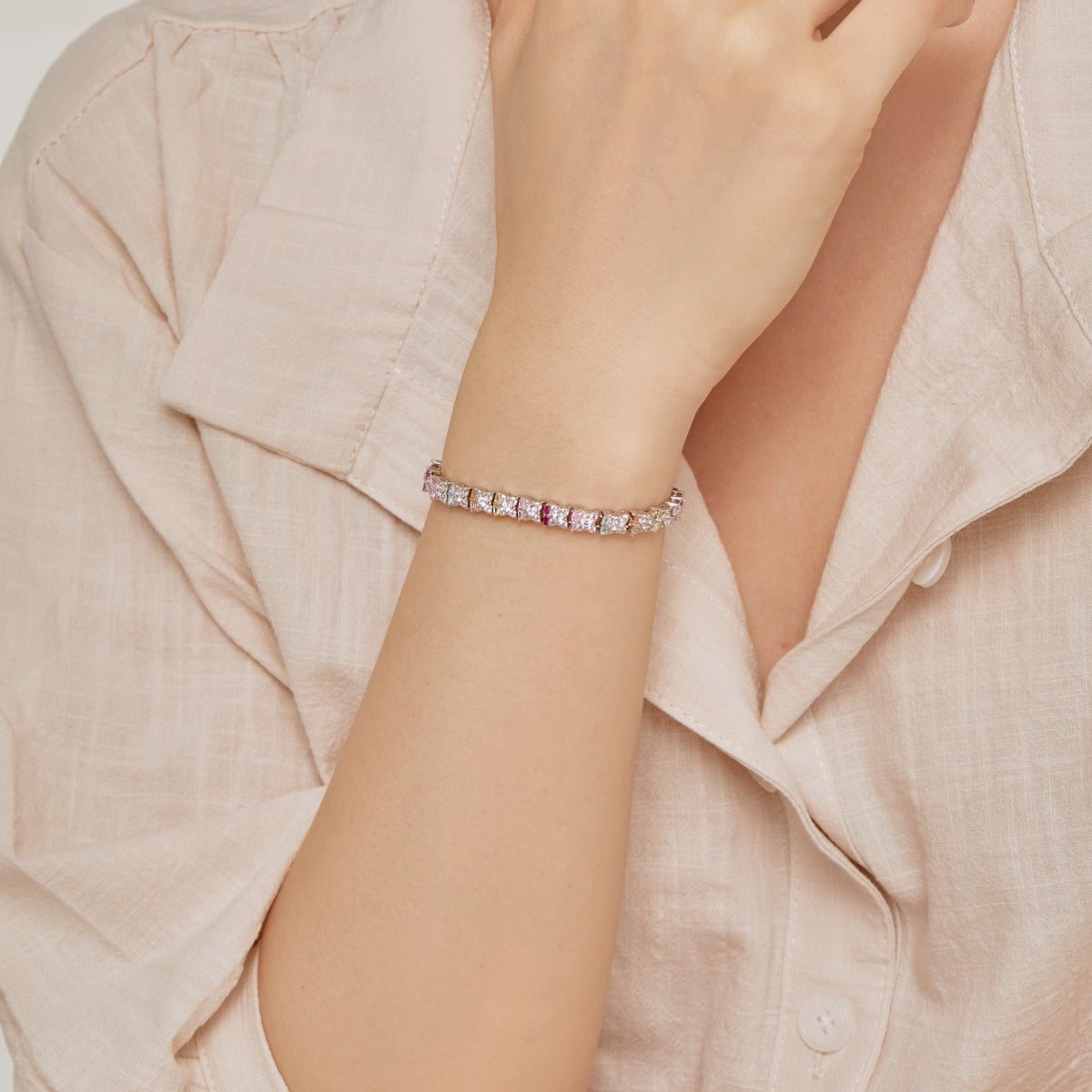 [Elowen Jewels]Unique Colorful Flower Shape Daily Bracelet