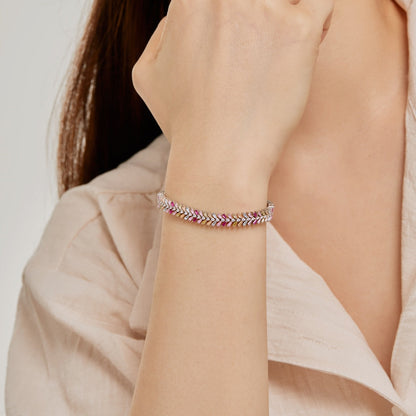 [Elowen Jewels]Dainty Radiant Emerald Cut Daily Bracelet