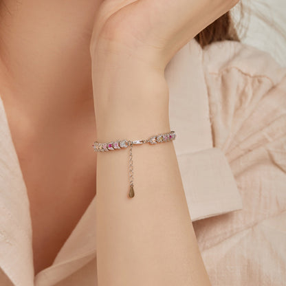 [Elowen Jewels]Delicate Colorful Multi Cut Daily Bracelet