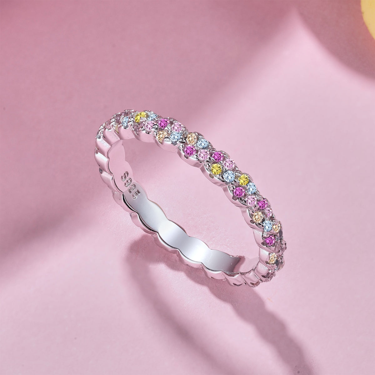 [Elowen Jewels]Dainty Ebullient Round Cut Daily Ring