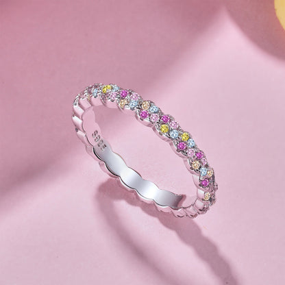 [Elowen Jewels]Dainty Ebullient Round Cut Daily Ring