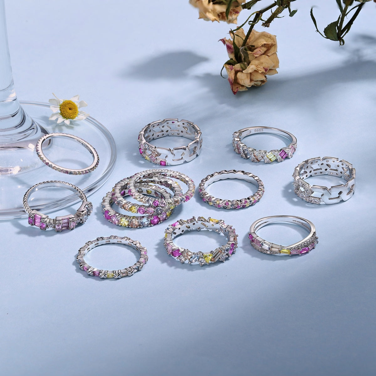 [Elowen Jewels]Dainty Ebullient Round Cut Daily Ring