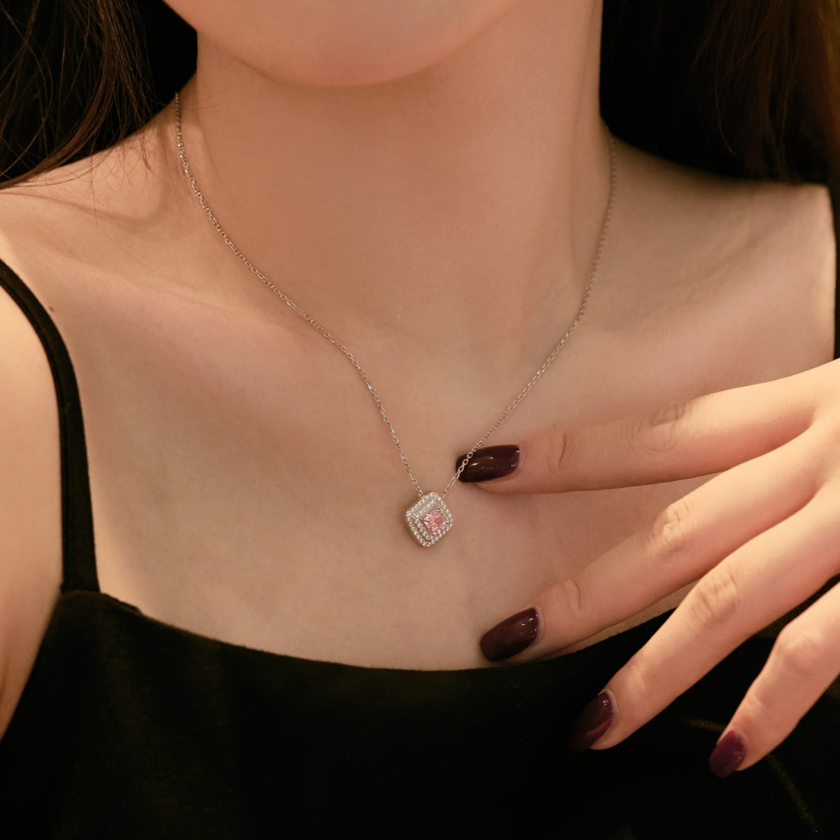 [Elowen Jewels]Sparkling Asscher Cut Necklace