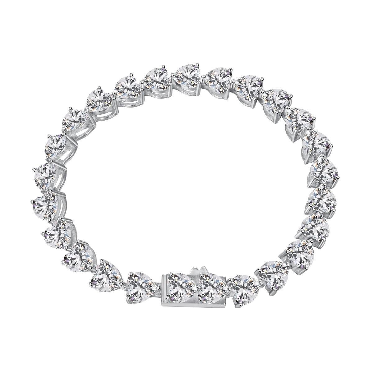 [Elowen Jewels]0.75 Carat Elegant Romantic Heart Shape Lover Bracelet