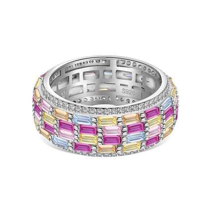 [Elowen Jewels]Radiant Colorful Radiant Cut Daily Ring