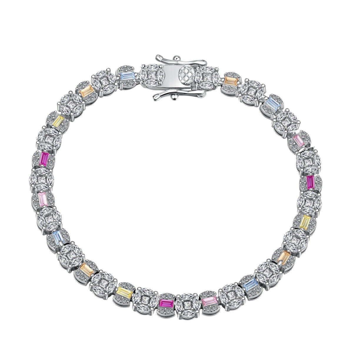 [Elowen Jewels]Dazzling Radiant Multi Cut Daily Bracelet
