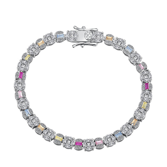 [Elowen Jewels]Dazzling Radiant Multi Cut Daily Bracelet
