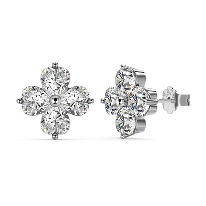 [Elowen Jewels]Four-Leaf Clover Ball Earrings
